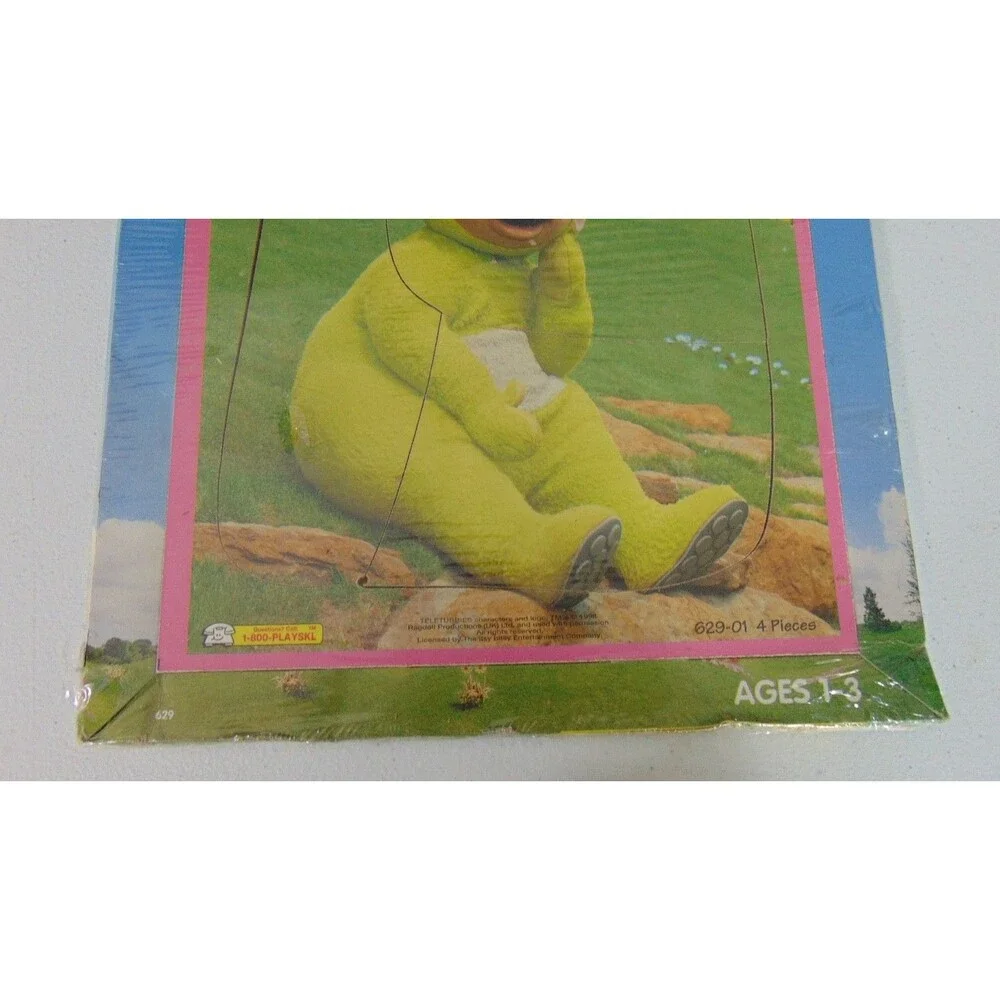 Playskool Teletubbies Wooden Puzzle 629‑04 • Dipsy • 4‑Piece Vintage 1998